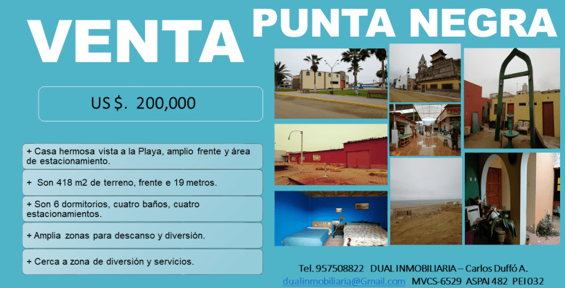 Espectacular Vista al Mar – Venta Casa Punta Negra