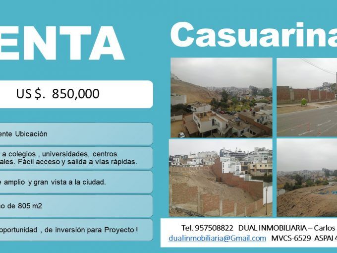 Terreno excelente ubicación Las Casuarinas – Surco