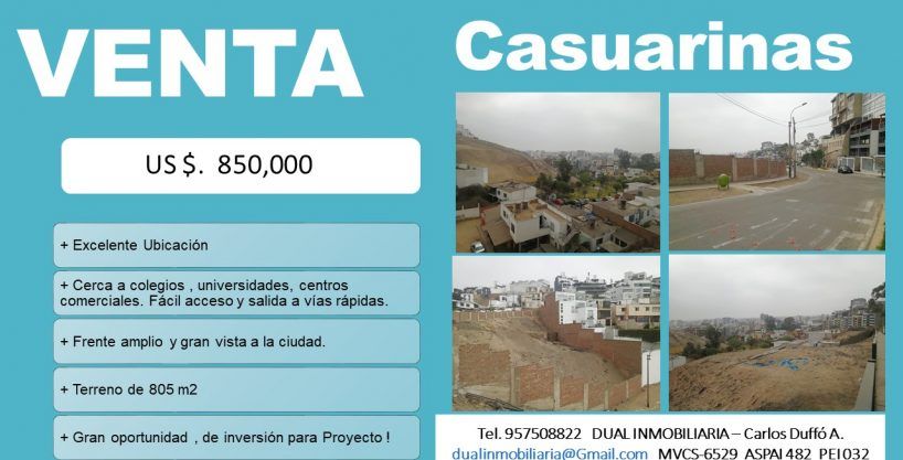 Terreno excelente ubicación Las Casuarinas – Surco